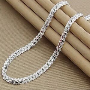 Elegant 18” Sterling Silver Chain Necklace